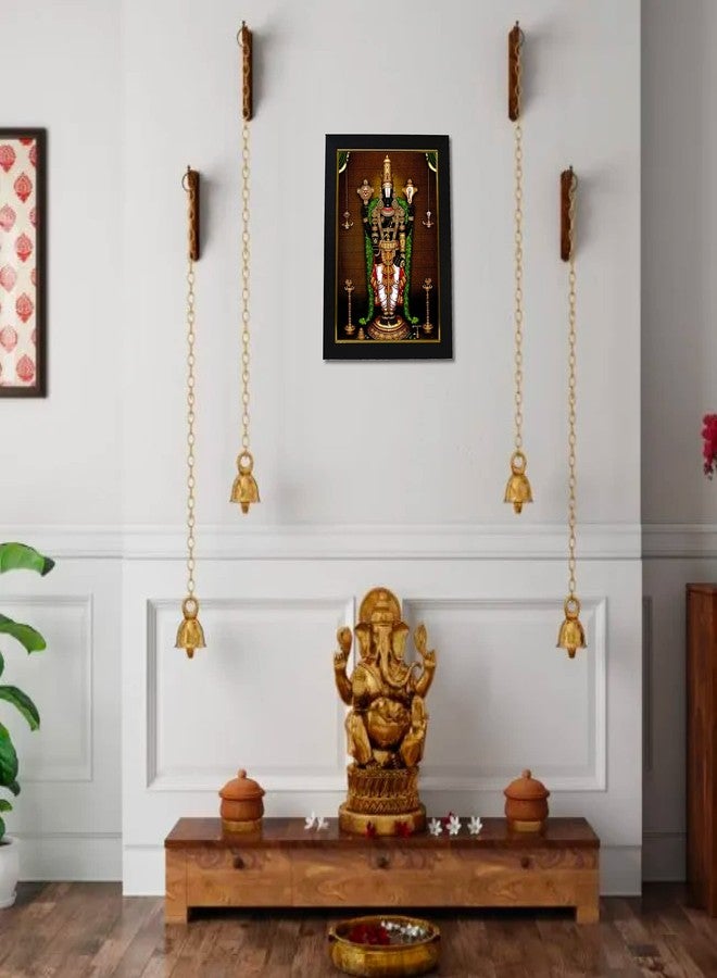 101Temples - Divinity Eternity Spirituality Tirupati Balaji Venkateswara Swamy God Wooden Photo Frame with Wall Hook, 1 Piece | 10" x 13", Matt Finish - Image 3